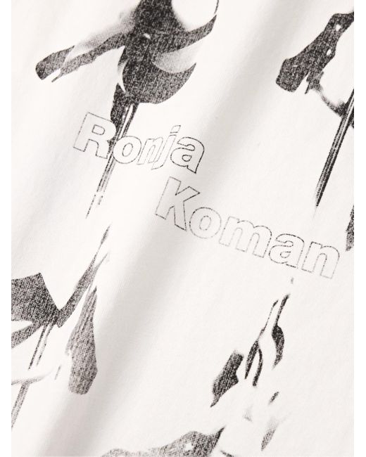 T-shirt in jersey di cotone con stampa Ronja di Our Legacy in Gray da Uomo
