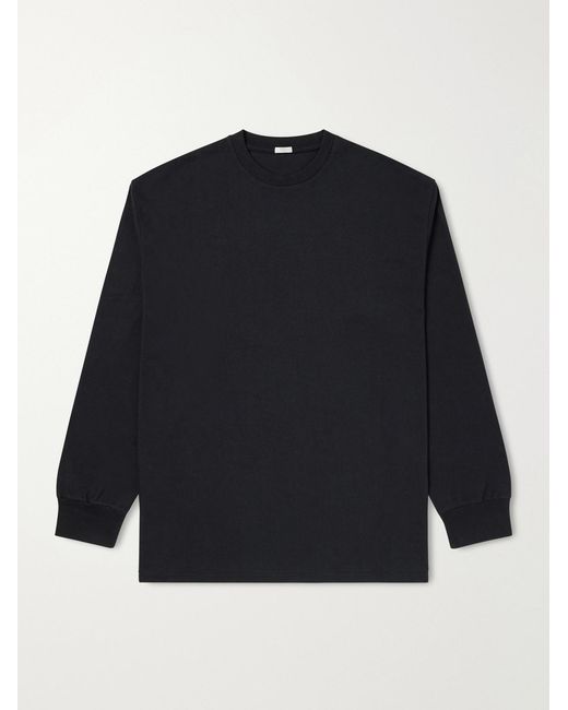 A.PRESSE Blue Cotton And Cashmere-Blend T-Shirt for men
