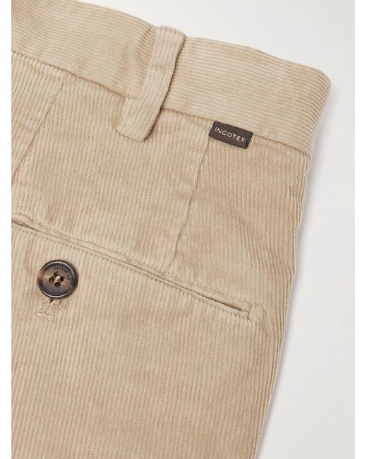 Slowear Natural Incotex Straight-Leg Cotton-Blend Corduroy Trousers for men