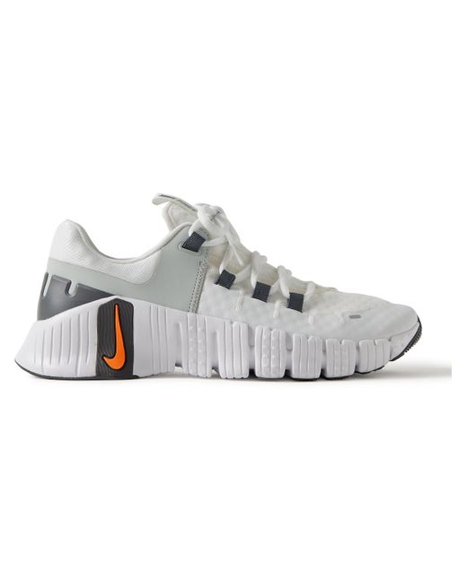 Nike White Free Metcon 5 Rubber-trimmed Mesh Sneakers for men