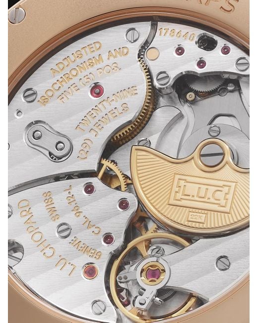 Chopard Multicolor L.u.c Xps Automatic 40mm 18-karat Rose Gold And Nubuck Watch, Ref. No. 161948-5003 for men