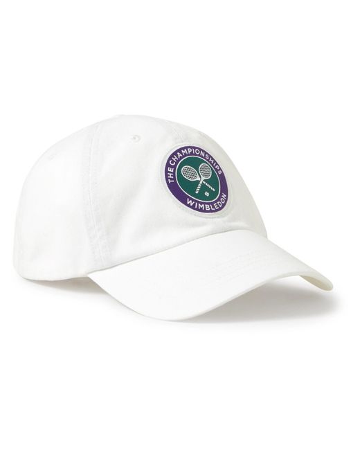 Polo Ralph Lauren White Wimbledon Appliquéd Cotton-twill Baseball Cap for men
