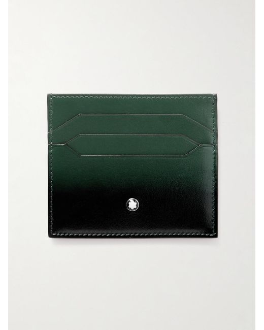 Montblanc Green Meisterstück Dégradé Leather Cardholder for men