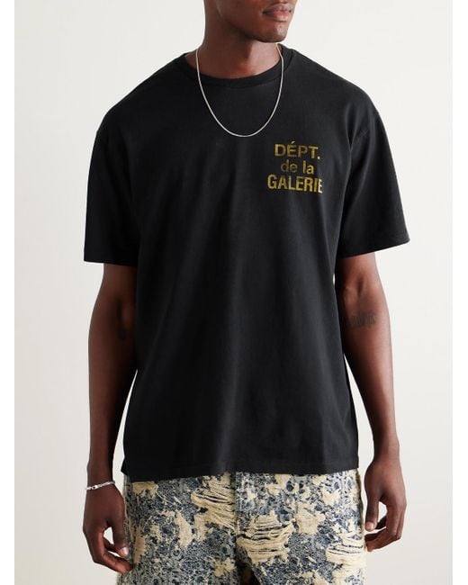 GALLERY DEPT. Black French Logo-Print Cotton-Jersey T-Shirt for men