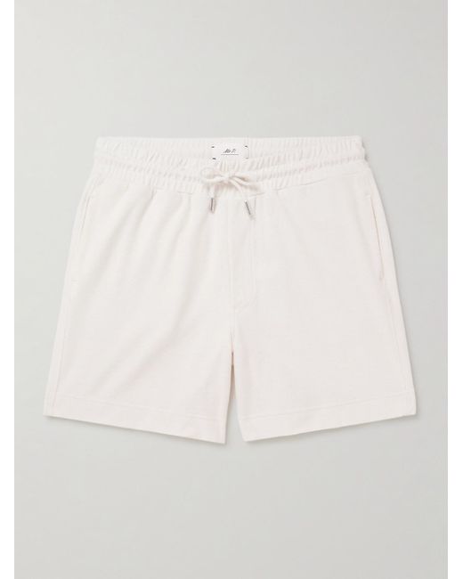 Mr P. Natural Straight-leg Organic Cotton-terry Drawstring Shorts for men