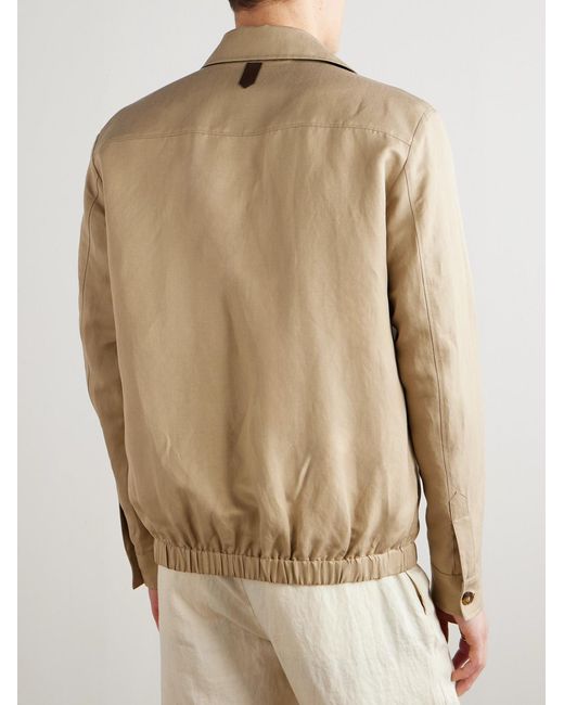 Canali Natural Linen And Silk-Blend Jacket for men