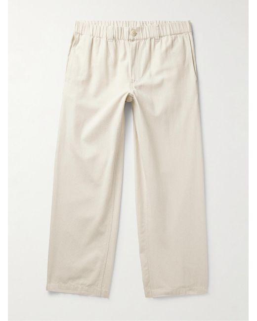 Corridor NYC Natural Straight-leg Cotton-canvas Trousers for men