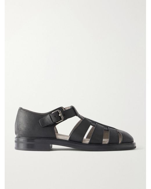 Church's Black Fisherman Winter Leather Sandals for men