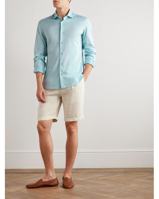 Boglioli Blue Cotton-jersey Shirt for men
