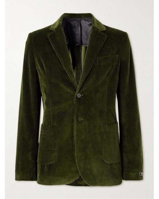 A Kind Of Guise Green Cotton-corduroy Blazer for men