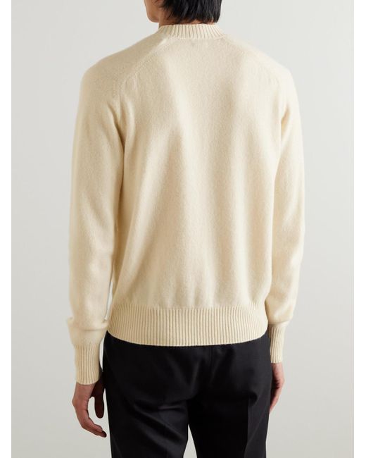 Tom Ford Natural Wool And Cashmere-blend Sweater for men