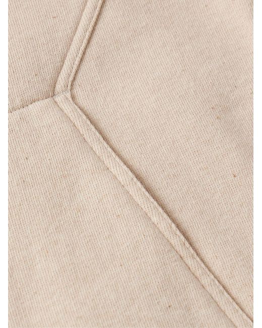 Rick Owens Natural Panelled Cotton-Jersey Zip-Up Hoodie for men