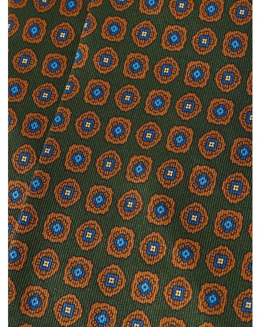 Rubinacci Natural 9Cm Printed Silk-Twill Tie for men