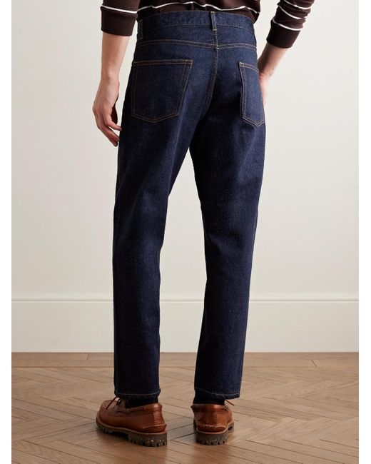 Beams Plus Blue Wide-Leg Jeans for men