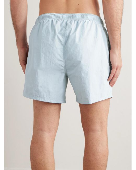 Our Legacy Blue Mid-Length Straight-Leg Swim Shorts for men