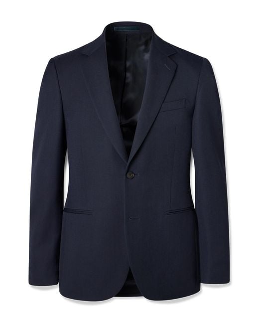 Mr P. Blue Twill Suit Jacket for men