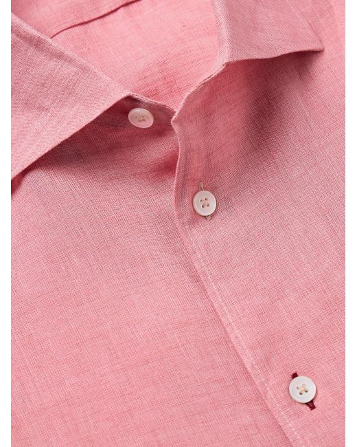 Paul Smith Pink Linen Shirt for men