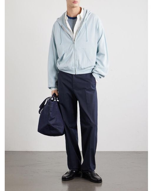 A.P.C. Blue Dylan Straight-leg Cotton-poplin Trousers for men