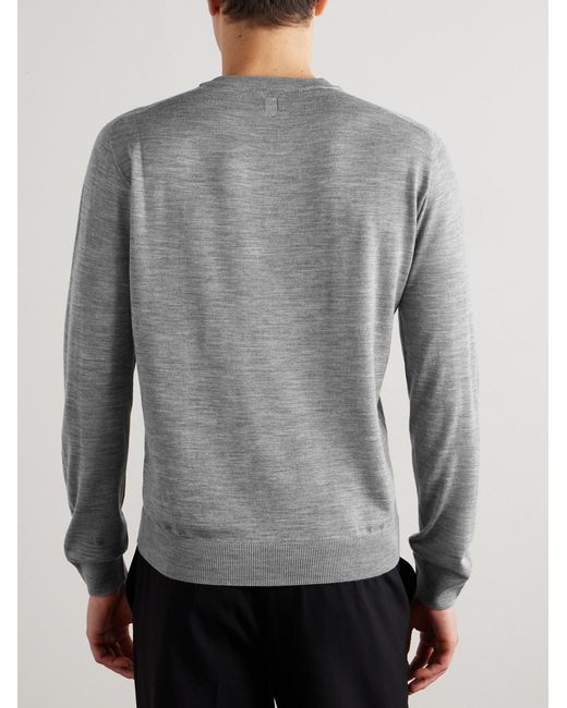 Canali Gray Wool Sweater for men