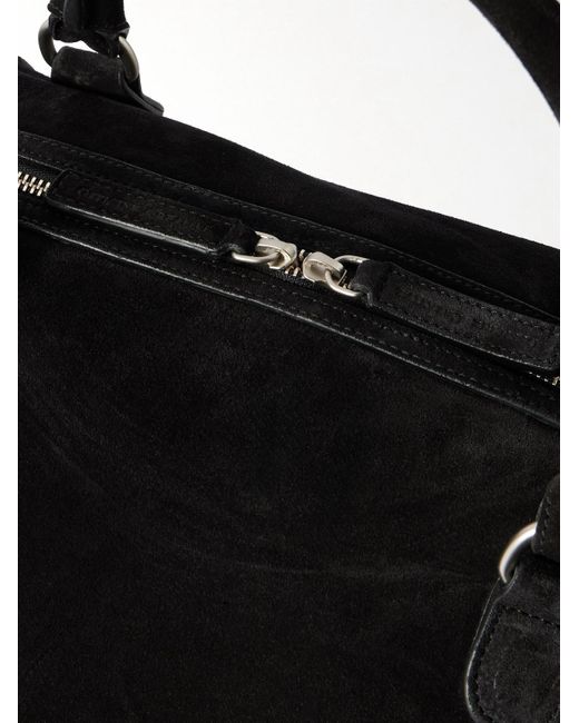 Officine Creative Black Jules 002 Suede Weekend Bag for men