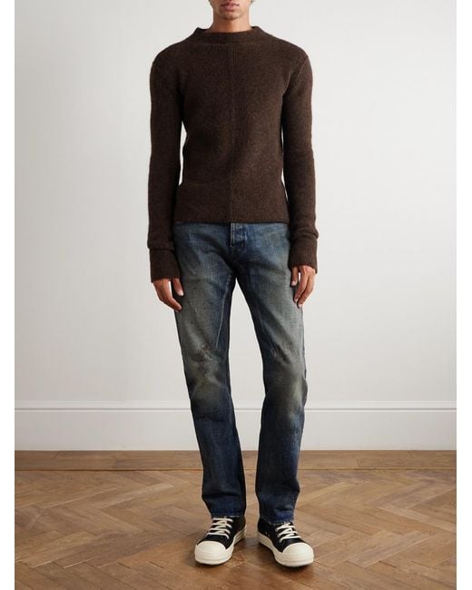 Rick Owens Blue Drkshdw Kurdt Straight-leg Distressed Jeans for men