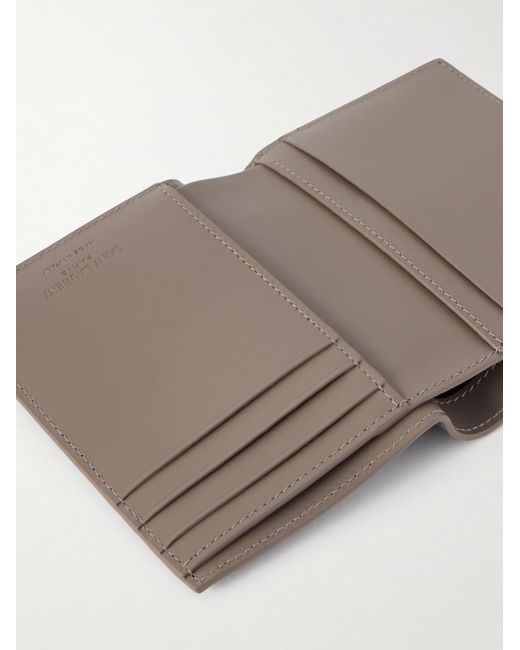 Saint Laurent Brown Logo-Print Leather Bifold Wallet for men