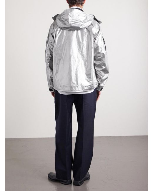 C P Company Gray Metropolis Metallic Shell Hooded Jacket for men