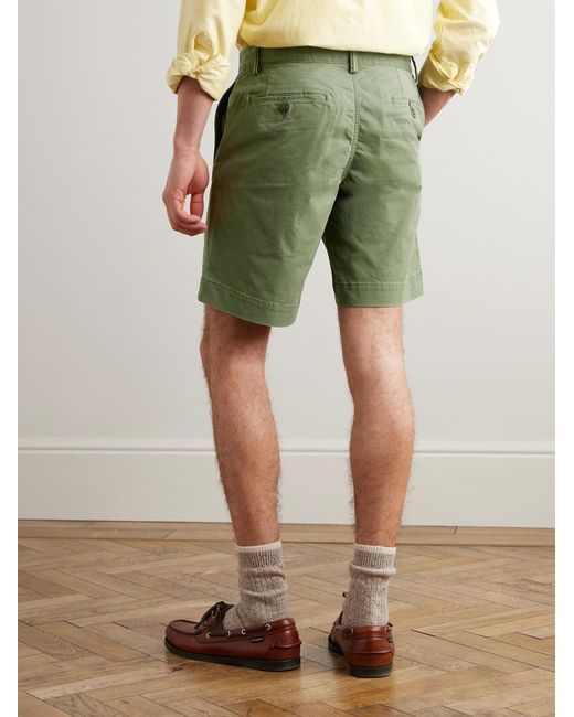Polo Ralph Lauren Green Bedford Straight-Leg Cotton Oxford Shorts for men