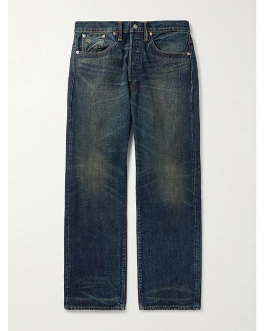 Jeans A Gamba Dritta di RRL in Blue da Uomo