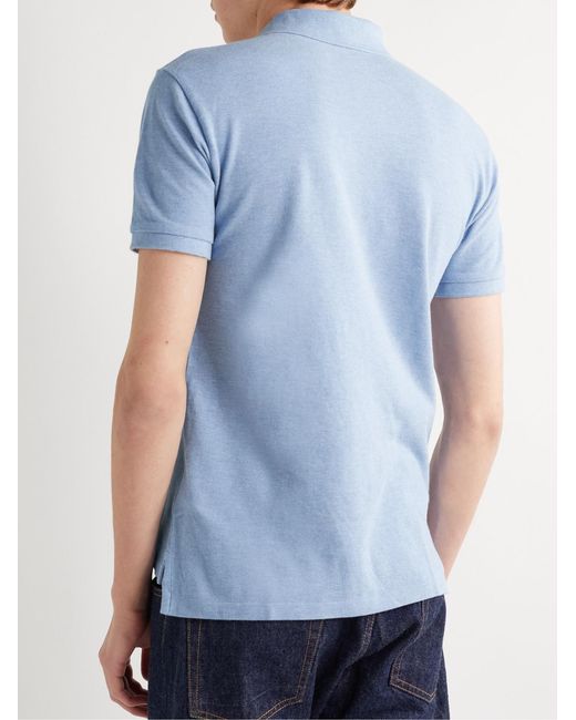 Polo Ralph Lauren Blue Slim-Fit Cotton-Piqué Polo Shirt for men