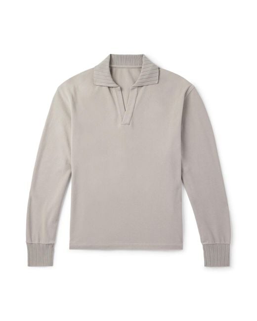 STÒFFA Men's White Cotton-Piqué Polo Shirt