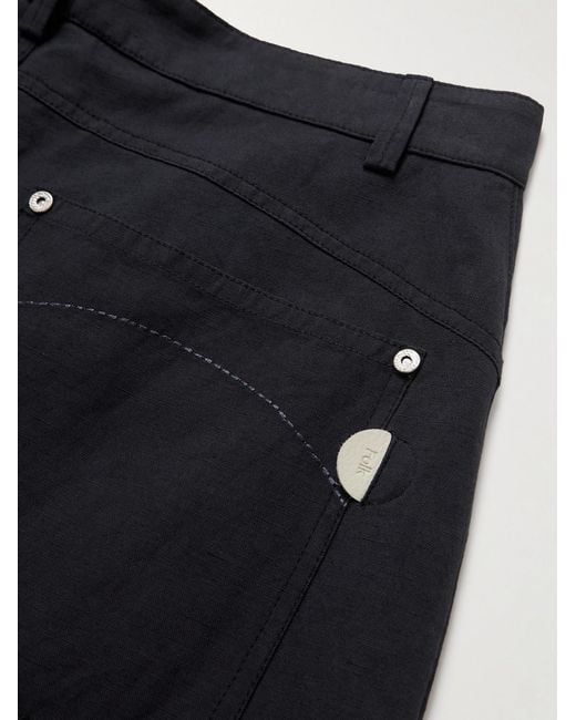 Folk Blue Barrel-Leg Jeans for men
