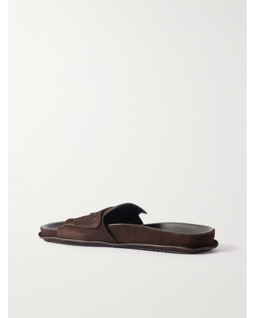 Jacquemus White Suede Slides for men