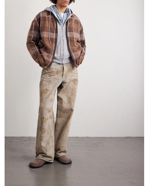 The Elder Statesman Brown Checked Cashmere Jacket for men
