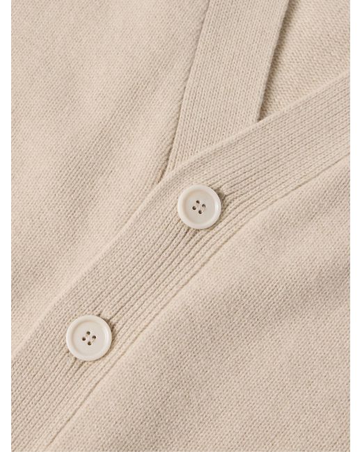AMI Natural Wool And Cashmere-Blend Cardigan for men