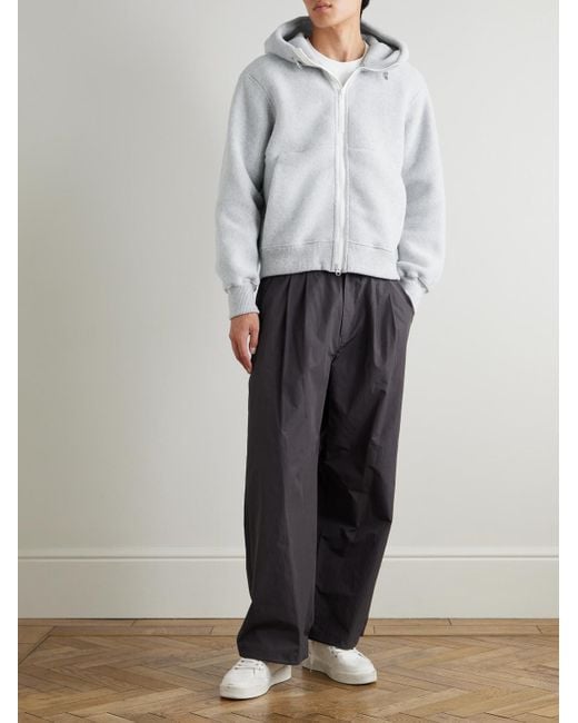 Canada Goose White Chilliwack Recycled Wool-Blend Fleece Zip-Up Hoodie for men