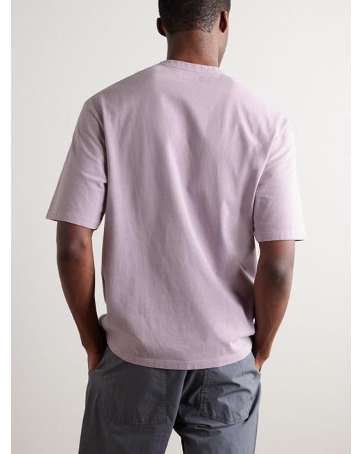Officine Generale Purple Benny Garment-dyed Cotton-jersey T-shirt for men