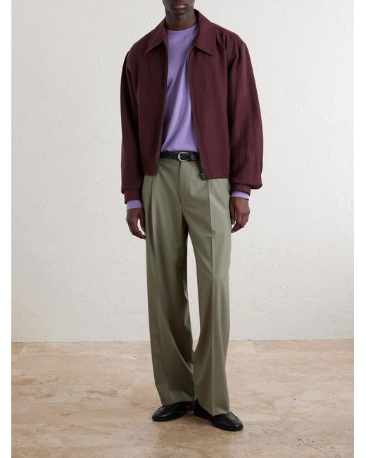William Lockie Purple Virgin Wool Sweater for men