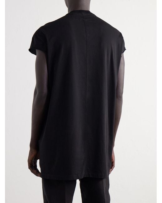 Rick Owens Black Cotton-Jersey T-Shirt for men