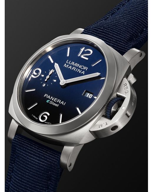 Panerai Blue Luminor Marina Automatic 44Mm Esteel And Recycled Pet Watch, Ref. No. Pam01157 for men