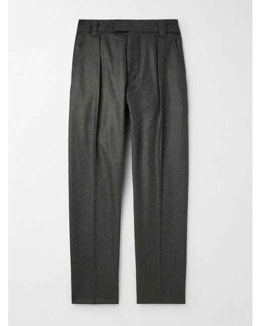 Loro Piana Gray Reinga Straight-leg Wish® Wool And Cashmere-blend Trousers for men