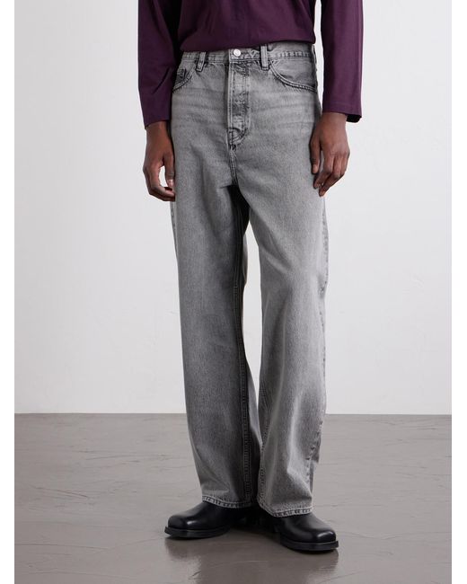 FRAME Gray Wide-Leg Jeans for men