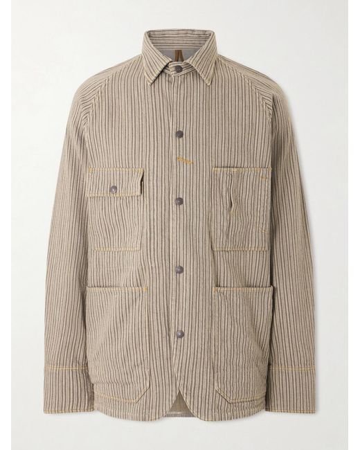 Kapital Natural Pinstriped Cotton-blend Twill Jacket for men