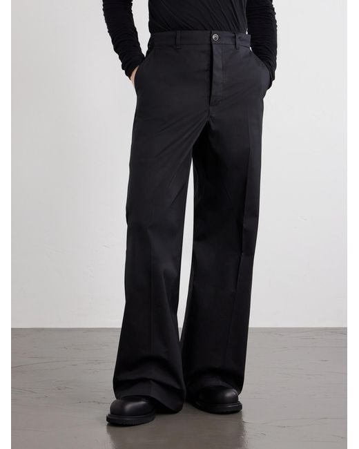 Rick Owens Blue Wide-leg Cotton-blend Canvas Trousers for men