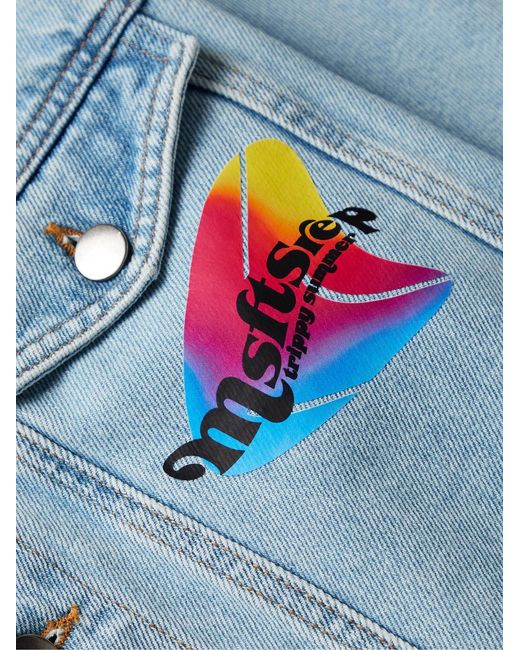 Msftsrep Blue Logo-Print Denim Jacket for men