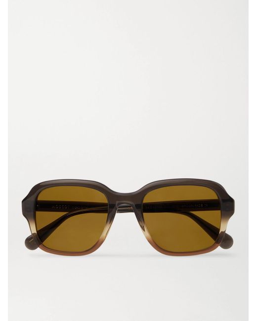 Moscot Brown Megillah Square-frame Gradient Acetate Sunglasses for men