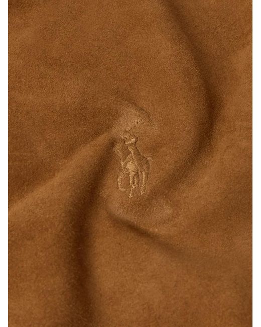 Polo Ralph Lauren Brown Reversible Suede And Taffeta Hooded Jacket for men