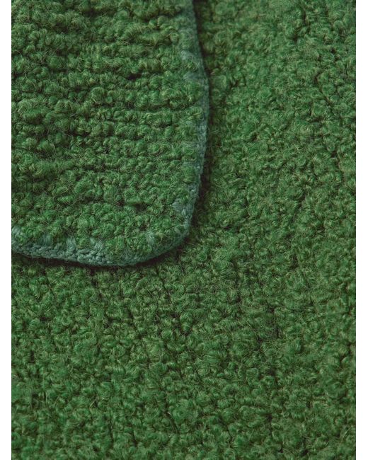 Bode Green Moppet Wool-Bouclé Cardigan for men