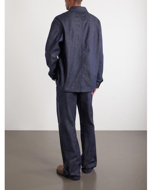 A.P.C. Blue Fragment Printed Denim Jacket for men