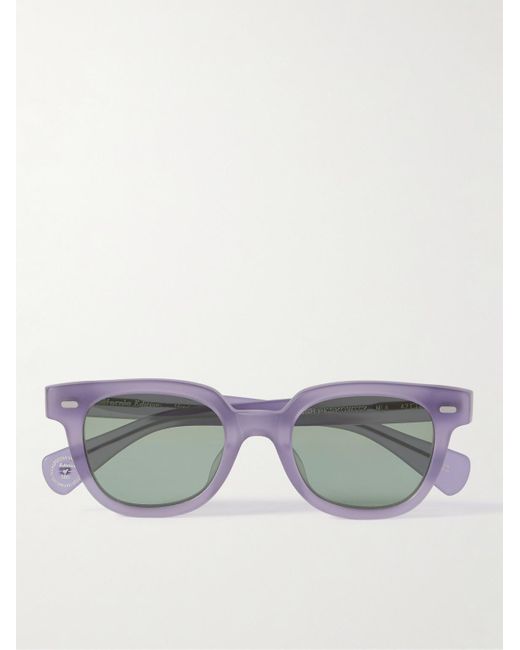 Garrett Leight Gray Glco Josh Peskowitz D-frame Acetate Sunglasses for men